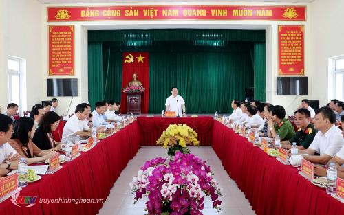 Chủ tịch UBND tỉnh thăm và làm việc tại huyện Hưng Nguyên