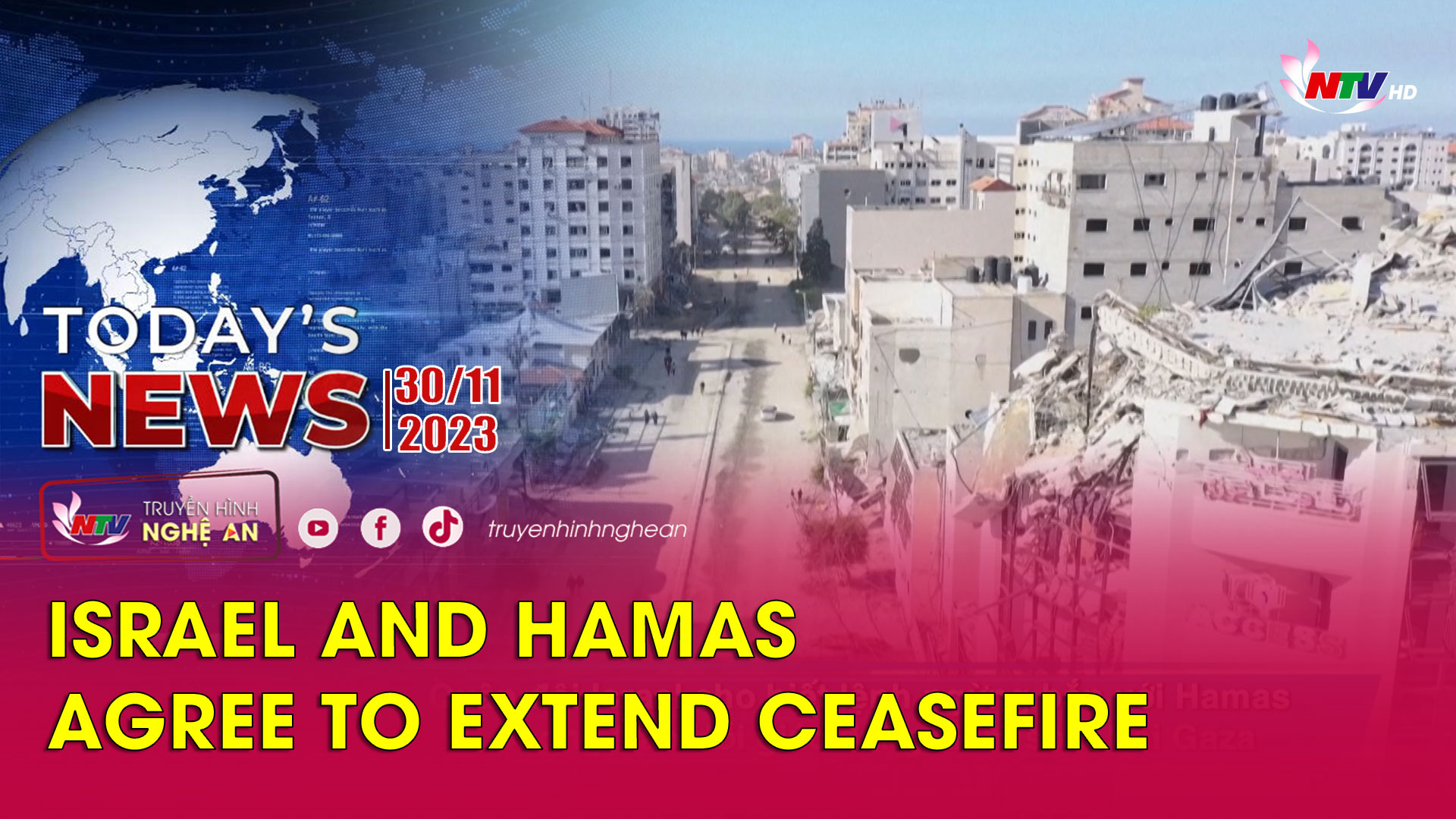 Today's News - 30/11/2023: Israel and Hamas agree to extend ceasefire