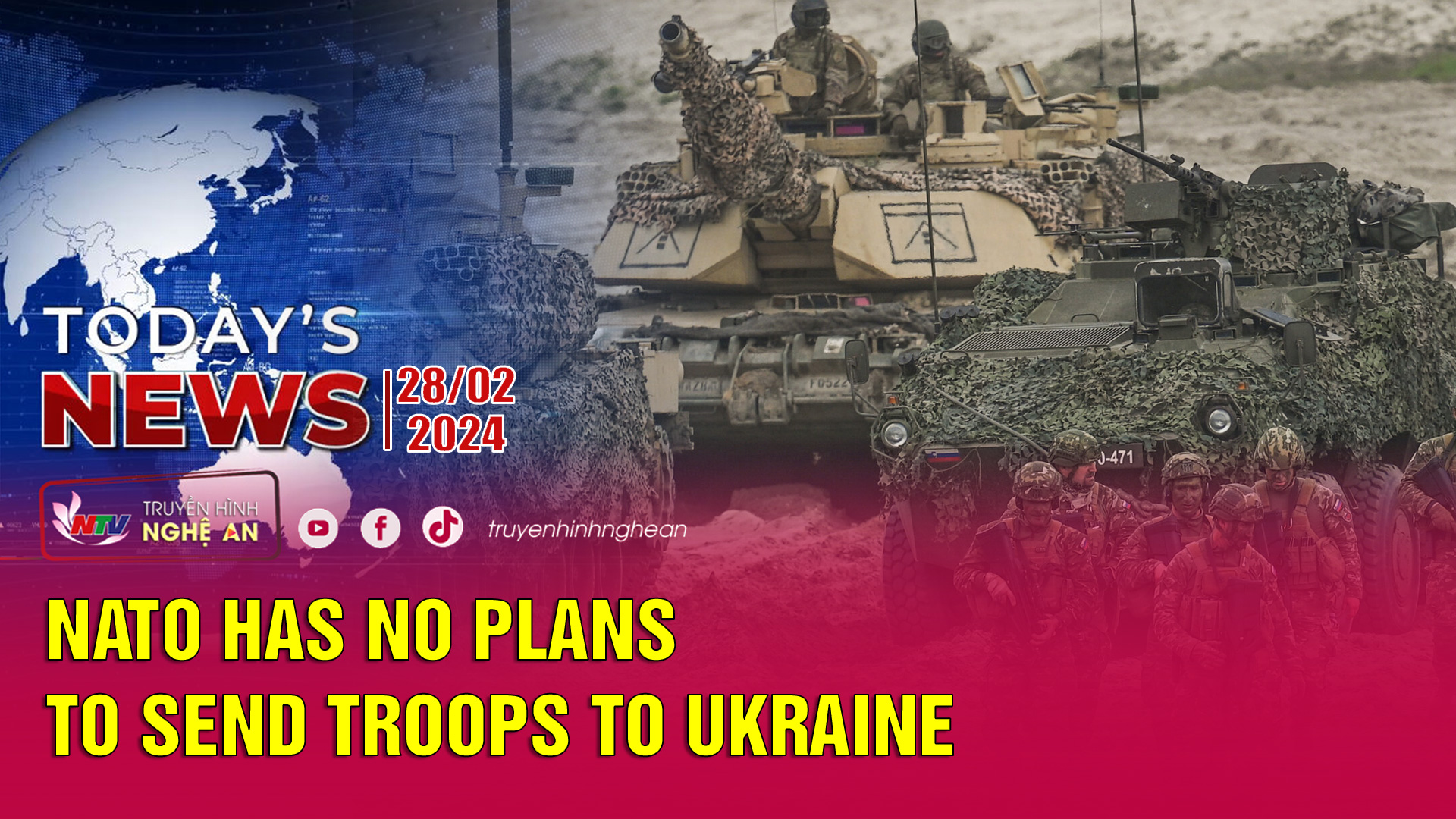 Today's News 28/2/2024: NATO has no plans to send troops to Ukraine