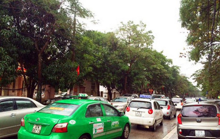 Đường Nguyễn Thị Minh Khai, mặc dù có lòng đường khá rộng nhưng có hoạt động kinh doanh khá sầm uất nên việc đỗ xe đã gây cản trở lưu thông.