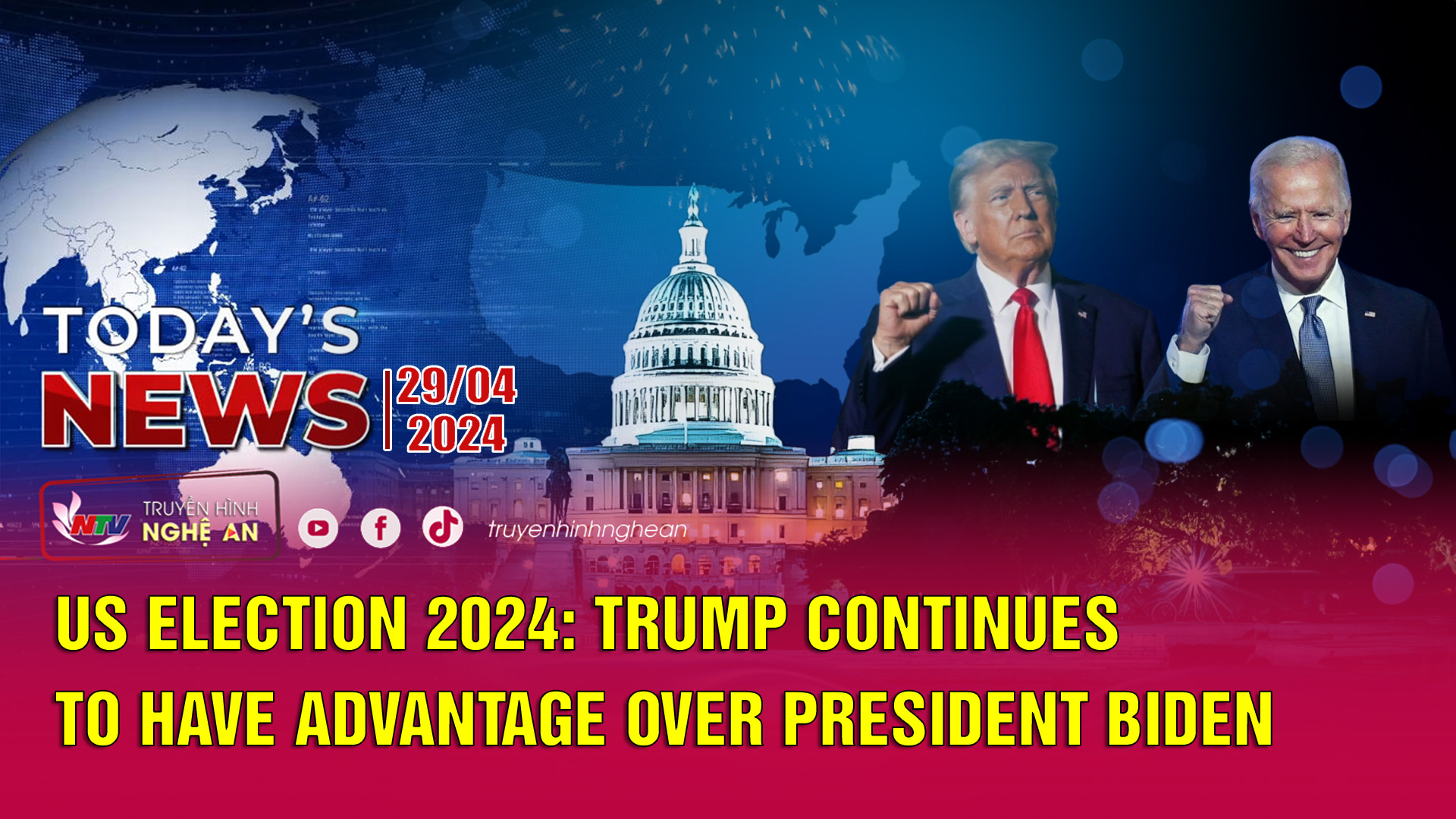 Today's News 29/4/2024: US Election 2024: Trump continues to have advantage over President Biden