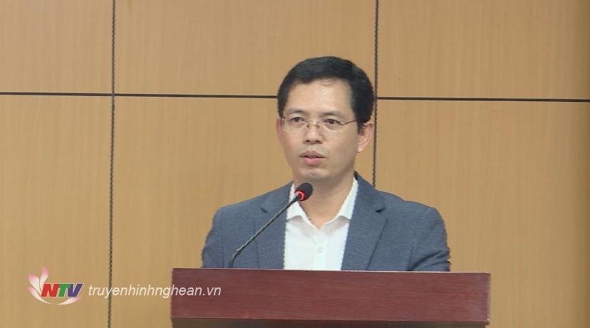 Giám đốc Sở Tài chính Trịnh Thanh Hải phát biểu tại hội nghị.