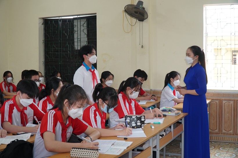 Giờ học của cô trò Trường THCS Hưng Hòa, TP Vinh, Nghệ An.