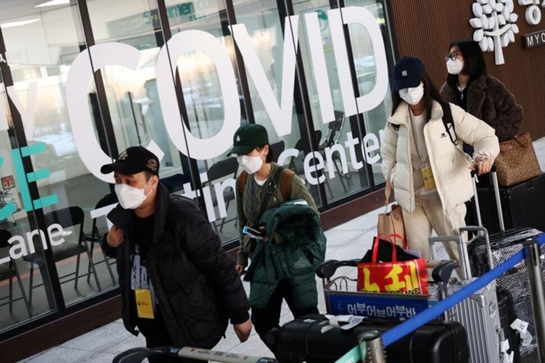 Trung tâm xét nghiệm COVID-19 tại Sân bay Quốc tế Incheon, Hàn Quốc. (Ảnh: Reuters)