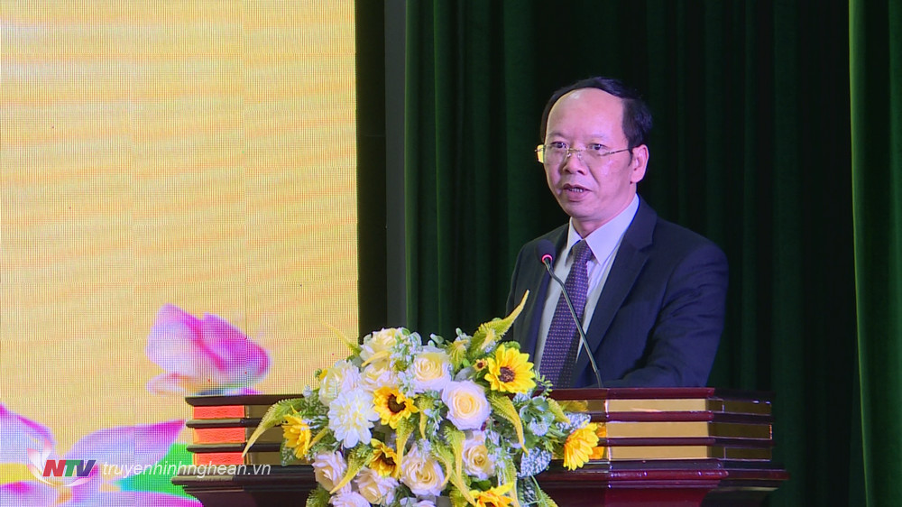 Đồng chí Bùi Thanh An, Ủy viên Ban Thường vụ Tỉnh ủy, Phó Chủ tịch UBND tỉnh phát biểu kết luận hội nghị. 