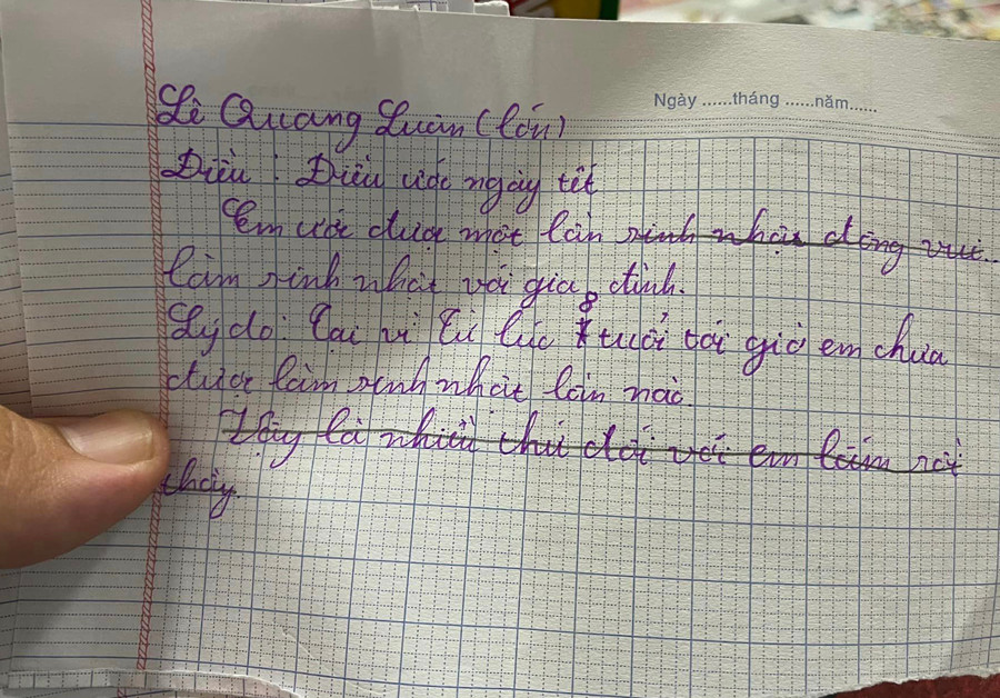 Có em ước được làm sinh nhật vì chưa từng được tổ chức. 