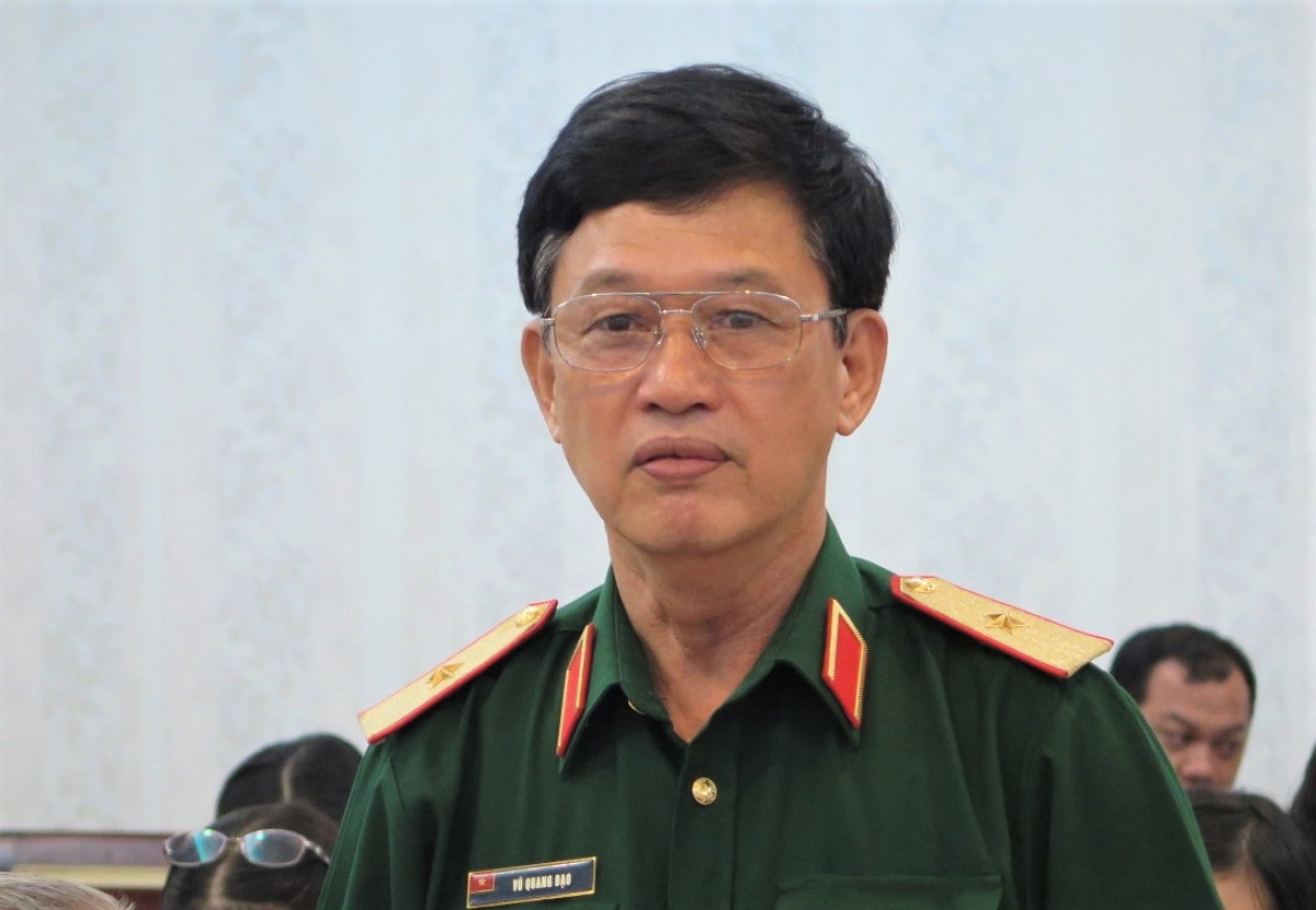 Thiếu tướng, PGS.TS Vũ Quang Đạo – nguyên Viện trưởng Viện lịch sử quân sự Việt Nam. Ảnh: NVCC.