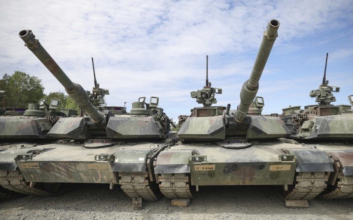 Xe tăng Mỹ M1 Abrams. (Ảnh: DPA)