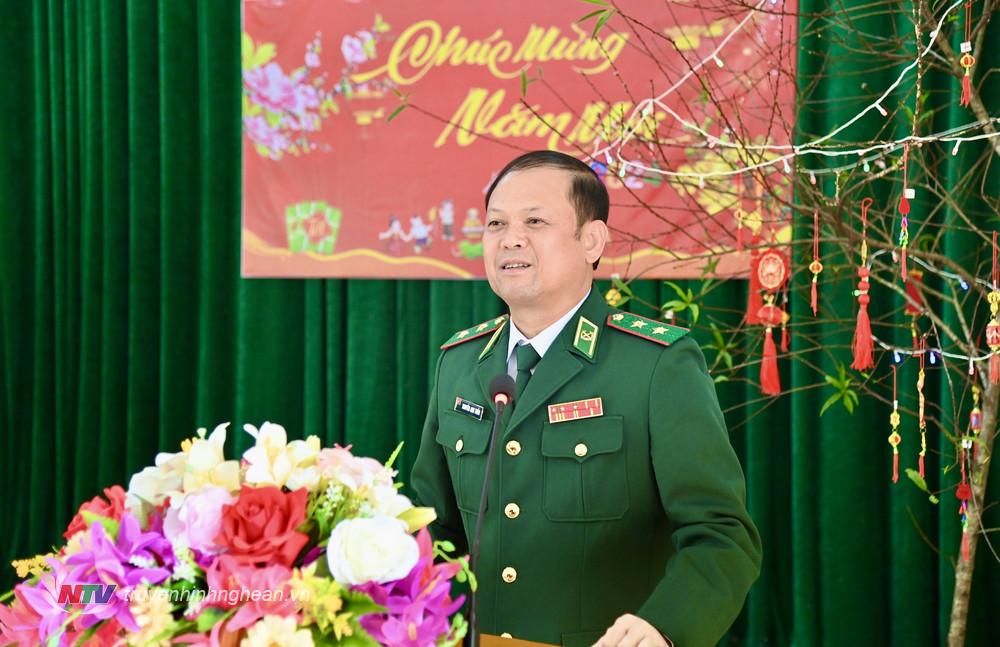 Trung tướng Nguyễn Anh Tuấn, Chính ủy BĐBP phát biểu chúc Tết.