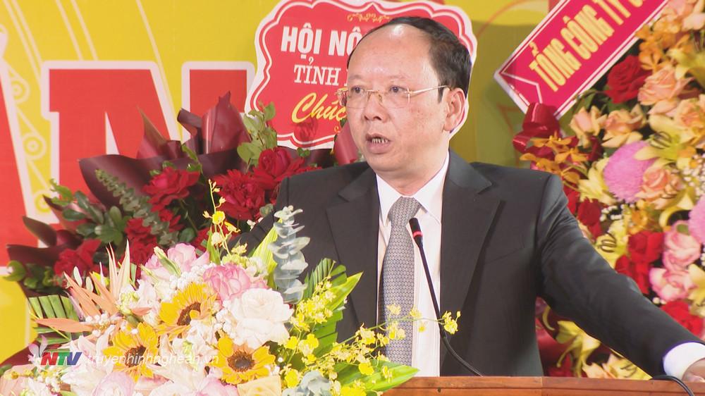 Phó Chủ tịch UBND tỉnh Bùi Thanh An phát biểu tại buổi lễ.