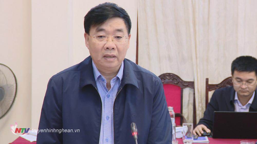 Đồng chí Nguyễn Văn Thông - Phó Bí thư Thường trực Tỉnh ủy phát biểu tại hội nghị.