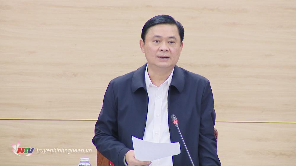 Bí thư Tỉnh ủy Thái Thanh Quý phát biểu kết luận giao ban.