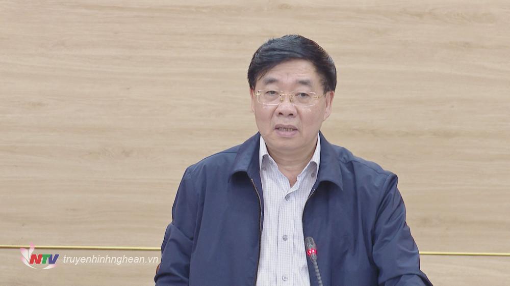 Đồng chí Nguyễn Văn Thông - Phó Bí thư Thường trực Tỉnh ủy kết luận cuộc làm việc.