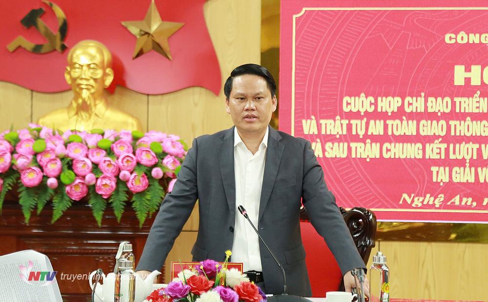 Thiếu tướng Bùi Quang Thanh, Giám đốc Công an tỉnh phát biểu chỉ đạo.