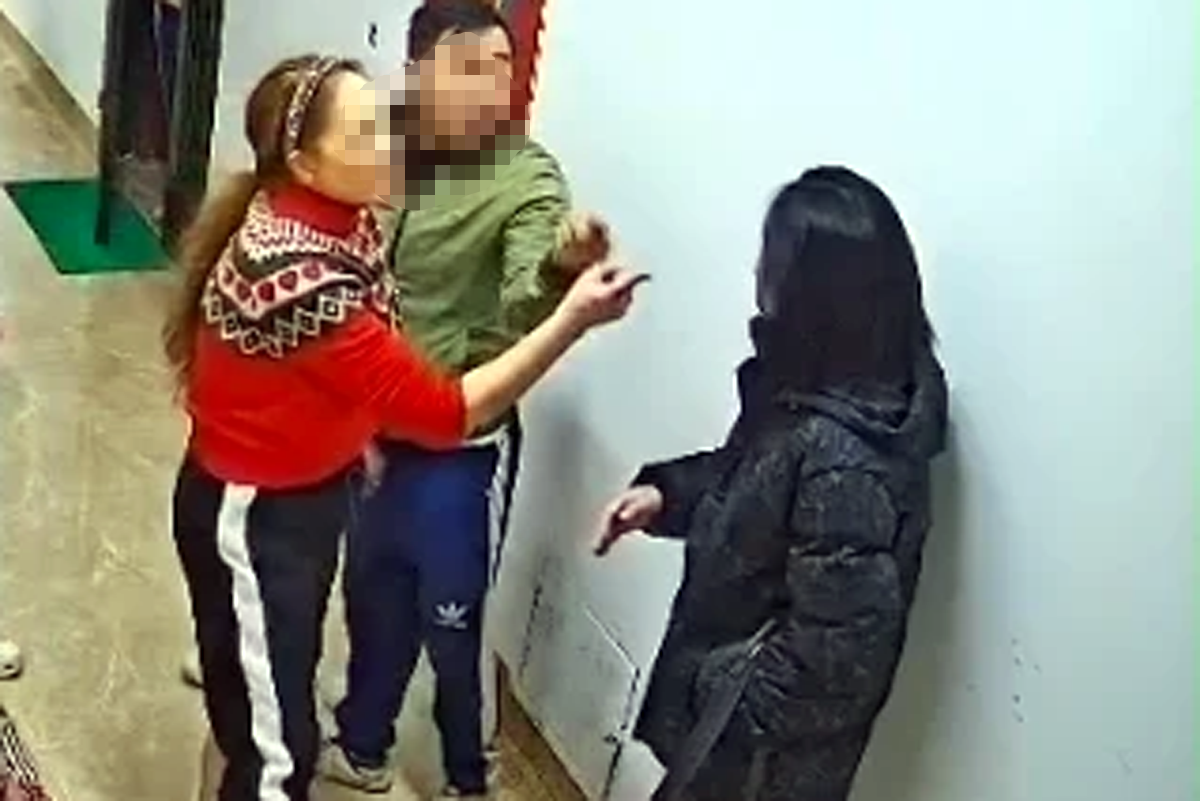 Hình ảnh vụ xô xát.