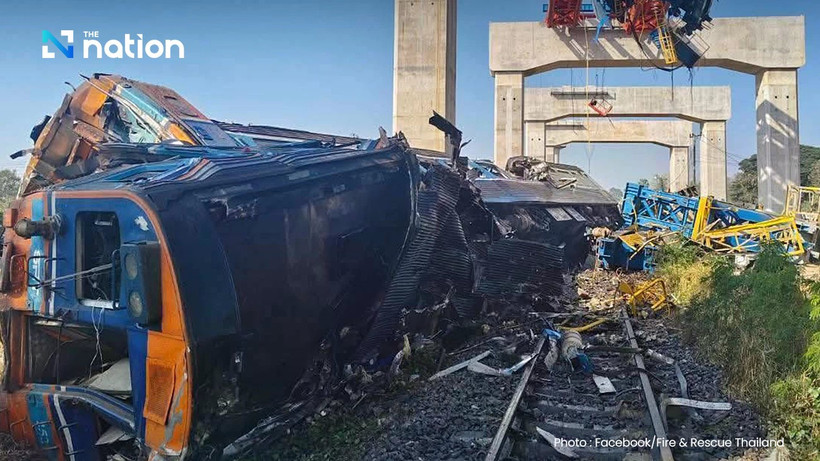 Hiện trường vụ tai nạn. (Nguồn: Phòng cháy chữa cháy và Cứu hộ Thái Lan)