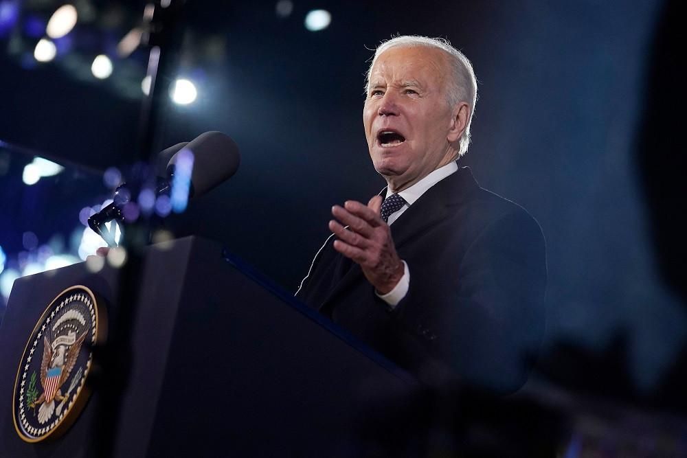 Tổng thống Mỹ Joe Biden phát biểu tại Ba Lan. Ảnh: AP