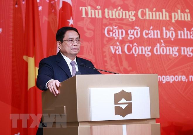 Thủ tướng Phạm Minh Chính phát biểu tại cuộc gặp.