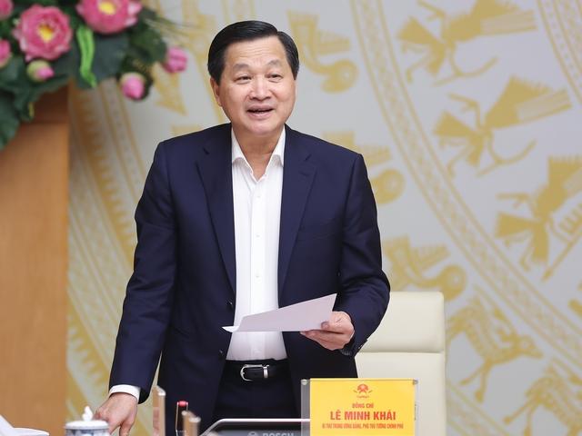 Phó Thủ tướng Lê Minh Khái phát biểu tại Hội nghị 