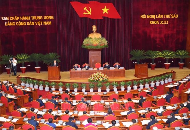 Toàn cảnh phiên khai mạc Hội nghị lần thứ sáu Ban Chấp hành Trung ương Đảng Cộng sản Việt Nam khóa XIII, ngày 3-10-2022. Ảnh: TTXVN