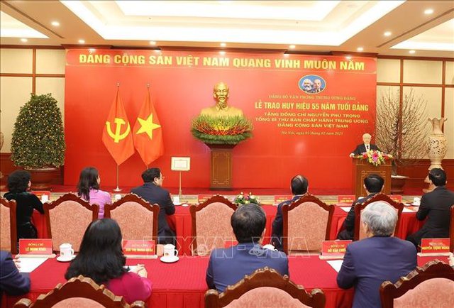 Tổng Bí thư Nguyễn Phú Trọng phát biểu tại buổi lễ - Ảnh: TTXVN