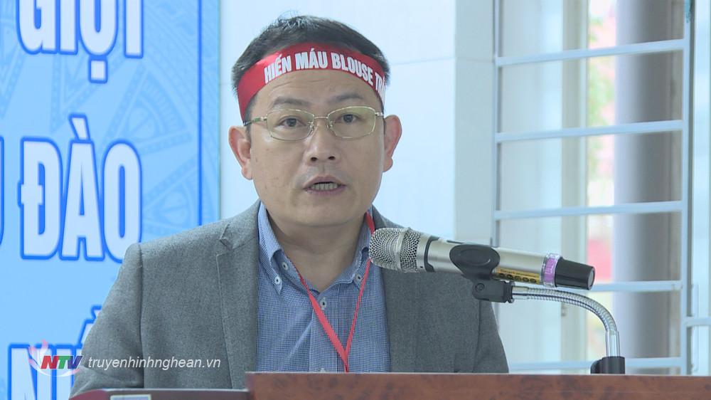 Phó Giám đốc Sở Y tế Nguyễn Hữu Lê phát biểu tại chương trình.