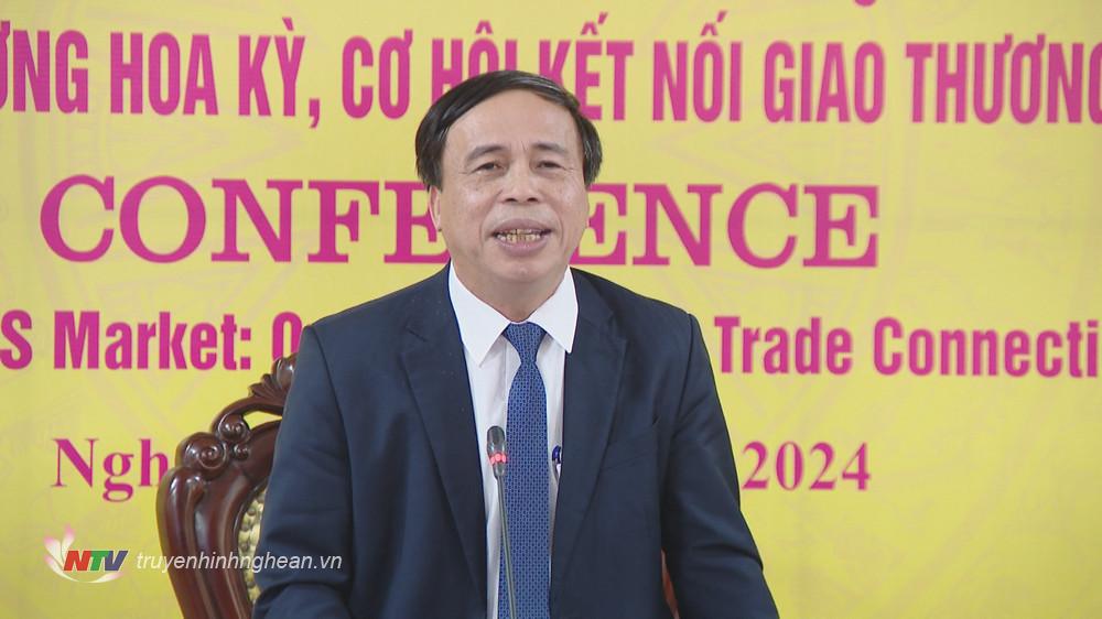 Giám đốc Sở Công thương Nghệ An Phạm Văn Hoá phát biểu tại hội nghị.
