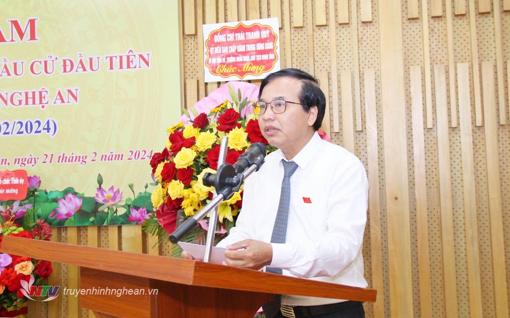 Đồng chí Nguyễn Như Khôi - Phó Chủ tịch HĐND tỉnh phát biểu khai mạc toạ đàm.