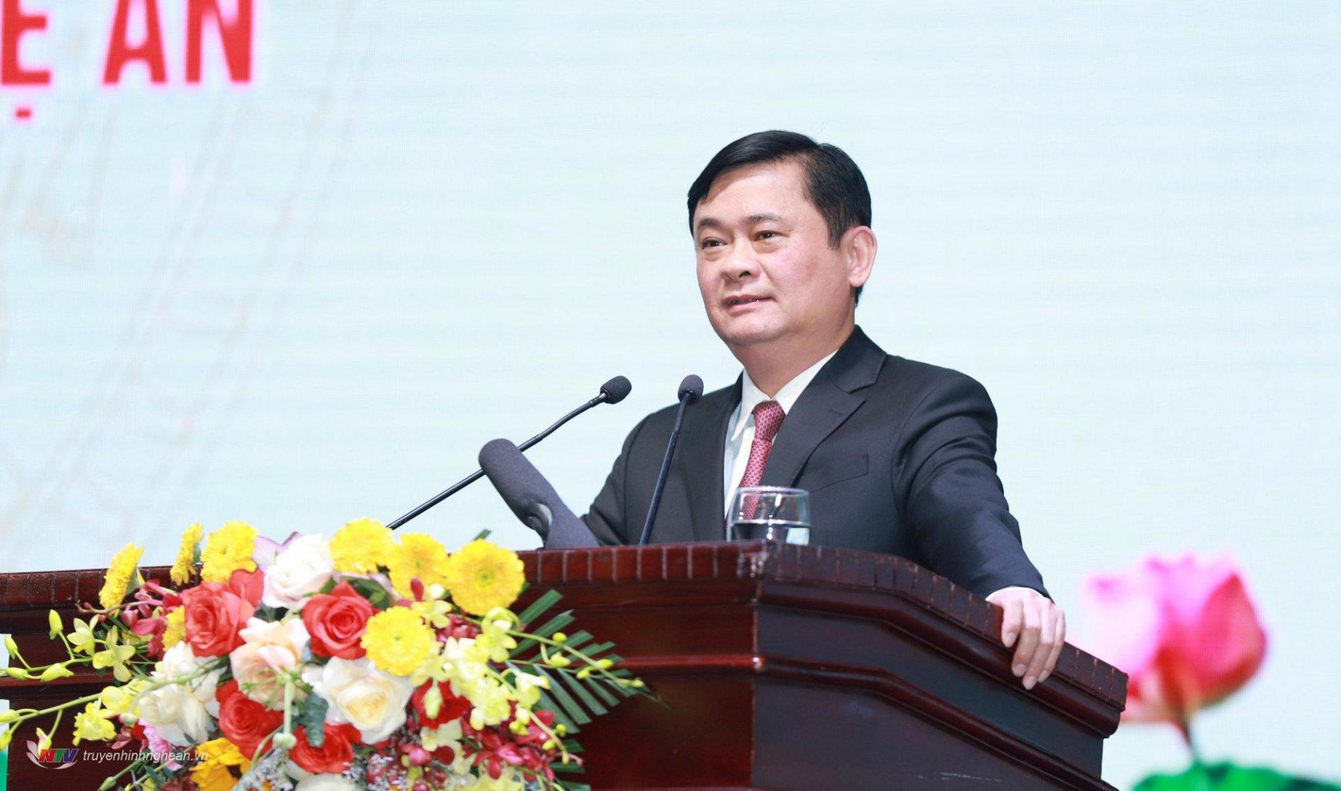 Bí thư Tỉnh uỷ, Trưởng Ban chỉ đạo phòng, chống dịch Covid-19 tỉnh Thái Thanh Quý phát biểu tại hội nghị.