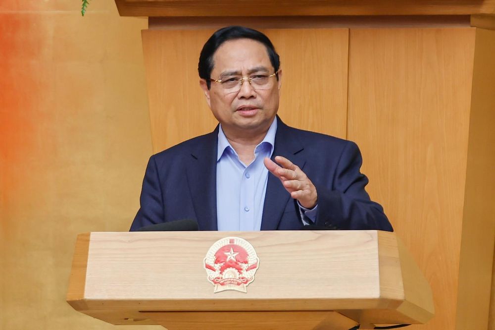 Thủ tướng Chính phủ Phạm Minh Chính chủ trì phiên họp. Ảnh: VGP