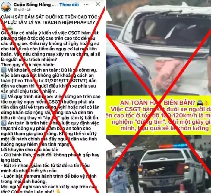 Cục CSGT cảnh báo “Fake news” về việc dừng phương tiện để kiểm soát trên cao tốc