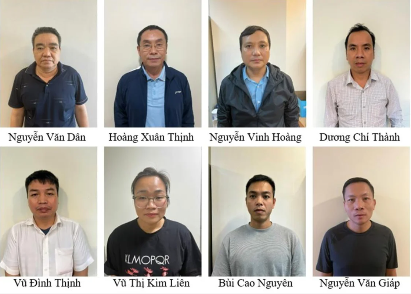 Một số bị can trong vụ án.