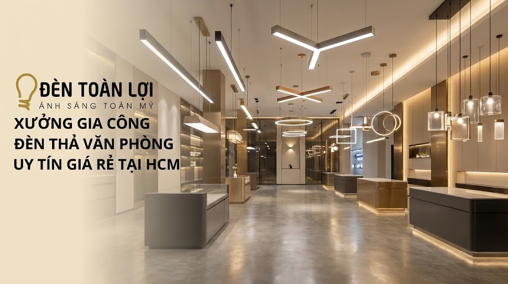 Xưởng gia công đèn thả văn phòng uy tín giá rẻ tại HCM