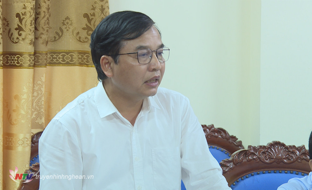 Đồng chí Nguyễn Như Khôi - Phó Chủ tịch HĐND tỉnh phát biểu tại cuộc làm việc.