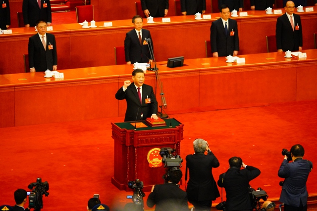 Chủ tịch Tập Cận Bình tại phiên họp toàn thể thứ 3 Kỳ họp thứ nhất Quốc hội Trung Quốc khóa XIV