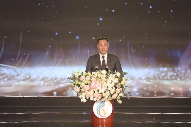 Ông Lê Ngọc Quang, Ủy viên Trung ương Đảng, Tổng Giám đốc Đài Truyền hình Việt Nam, Chủ tịch LHTHTQ lần thứ 41 phát biểu.