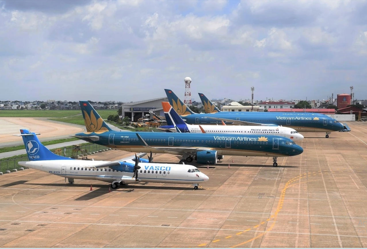 Nhiều chuyến bay của Vietnam Airlines trong dịp lễ đã đạt 50-70% số ghế. Ảnh: VNA.