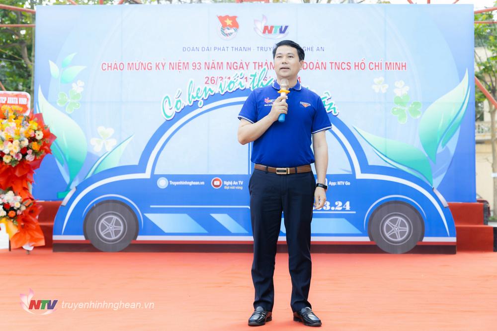 Đồng chí Phan Văn Thắng - Phó Giám đốc, Chủ tịch Công đoàn Đài PT-TH Nghệ An phát biểu tại chương trình.