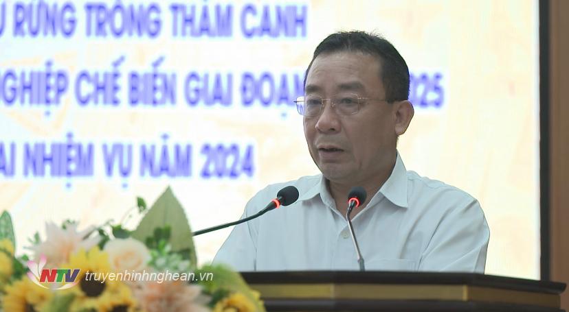 Phó Chủ tịch UBND tỉnh Bùi Đình Long phát biểu chỉ đạo hội nghị.