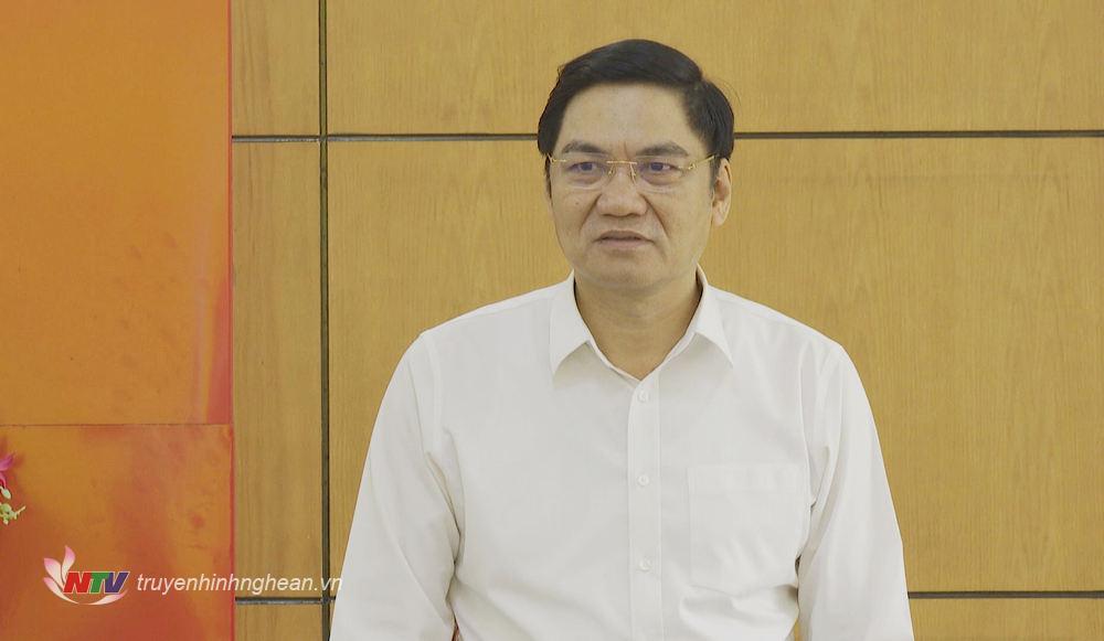 Phó Bí thư Thường trực Tỉnh ủy Hoàng Nghĩa Hiếu phát biểu chỉ đạo.