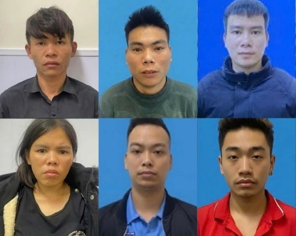 Các đối tượng bị bắt giữ