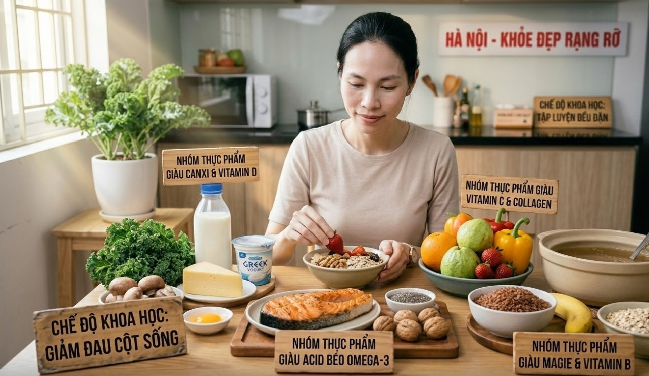 Người bị thoái hóa cột sống nên tăng cường ăn các nhóm thực phẩm giúp cải thiện triệu chứng.