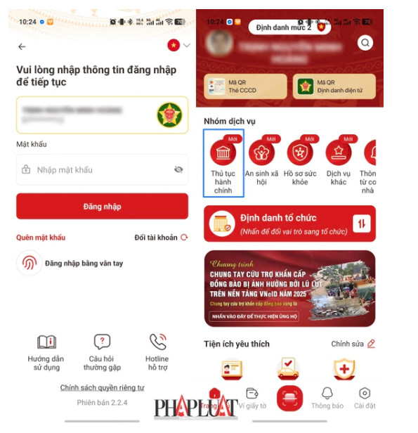 Cài đặt ứng dụng VNeID và định danh mức 2. Ảnh: MINH HOÀNG