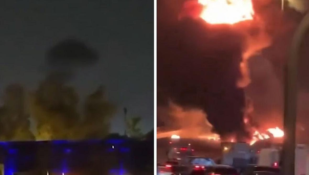 Máy bay không người lái của Iran tấn công Đại sứ quán Mỹ tại Riyadh, Saudi Arabia; video cho thấy đám cháy lớn sau cuộc tấn công. Ảnh: