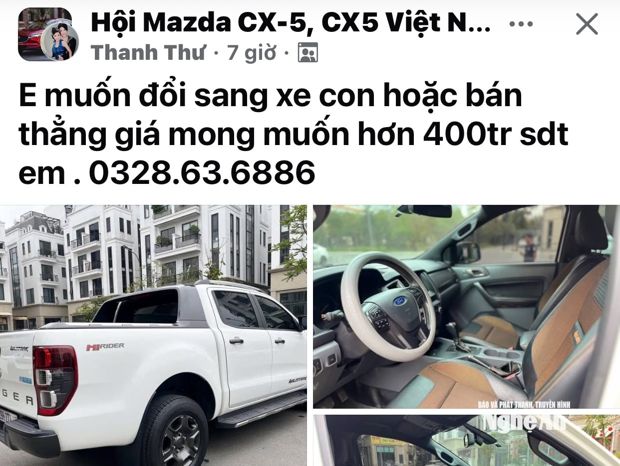 Trên các trang mạng xuất hiện nhiều người rao bán xe bán tải. Ảnh: Văn Trường
