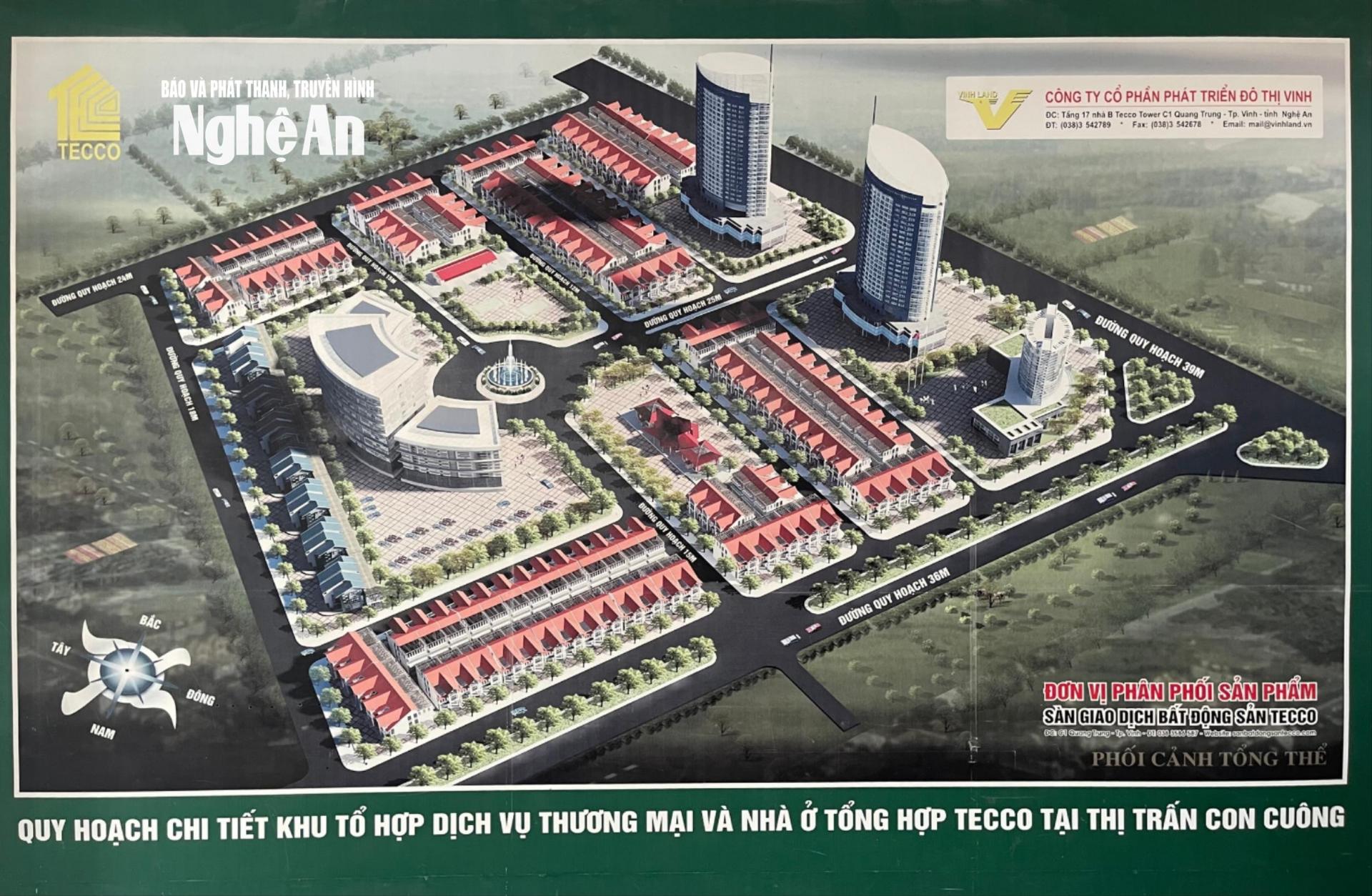 Nhìn trên phối cảnh tổng thể, dự án này được đầu tư xây dựng với những dãy nhà liền kề, toà nhà cao tầng. Thế nhưng, trên thực tế lại khác xa với kỳ vọng. Ảnh: Tiến Đông