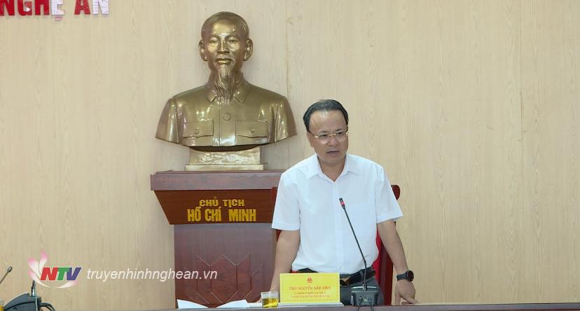 Phó Chủ tịch Thường trực Nguyễn Nam Đình phát biểu kết luận buổi làm việc.