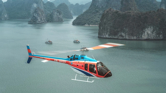 Một chiếc trực thăng Bell 505 của Công ty bay dịch vụ miền Bắc. Ảnh minh họa