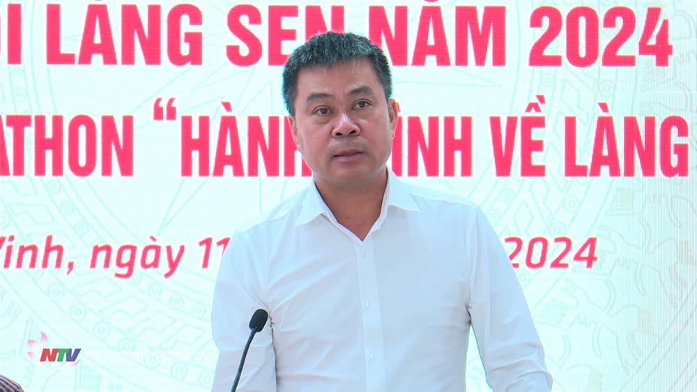 Nhà báo Nguyễn Văn Bá - Tổng Biên tập Báo Vietnamnet thông tin về giải chạy. 