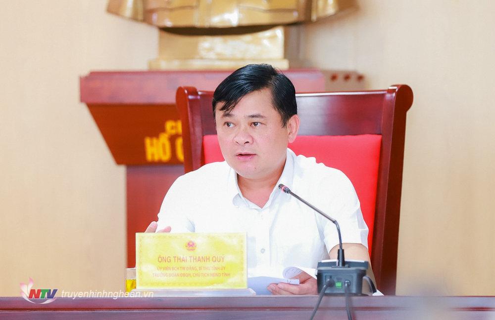 Bí thư Tỉnh uỷ, Chủ tịch HĐND tỉnh Thái Thanh Quý phát biểu kết luận.